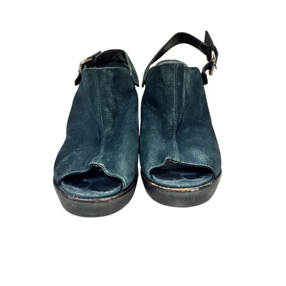 Chloë Sevigny x Opening Ceremony Mary Lou Navy Wedge Sandals Size 10 Y2K Rare - Picture 2 of 9